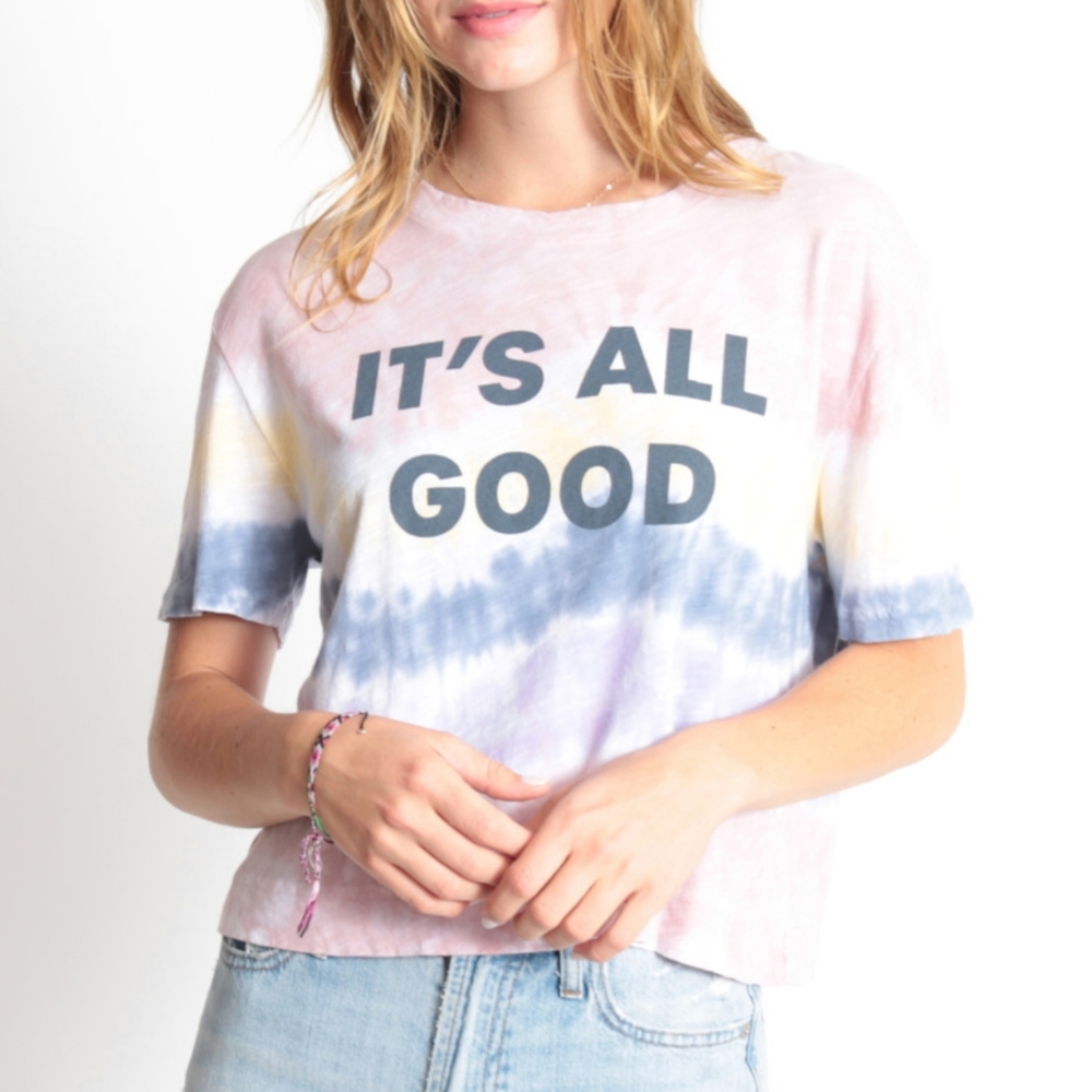 {Good hYOUman} New It's All Good Finny Tie Dye Tee